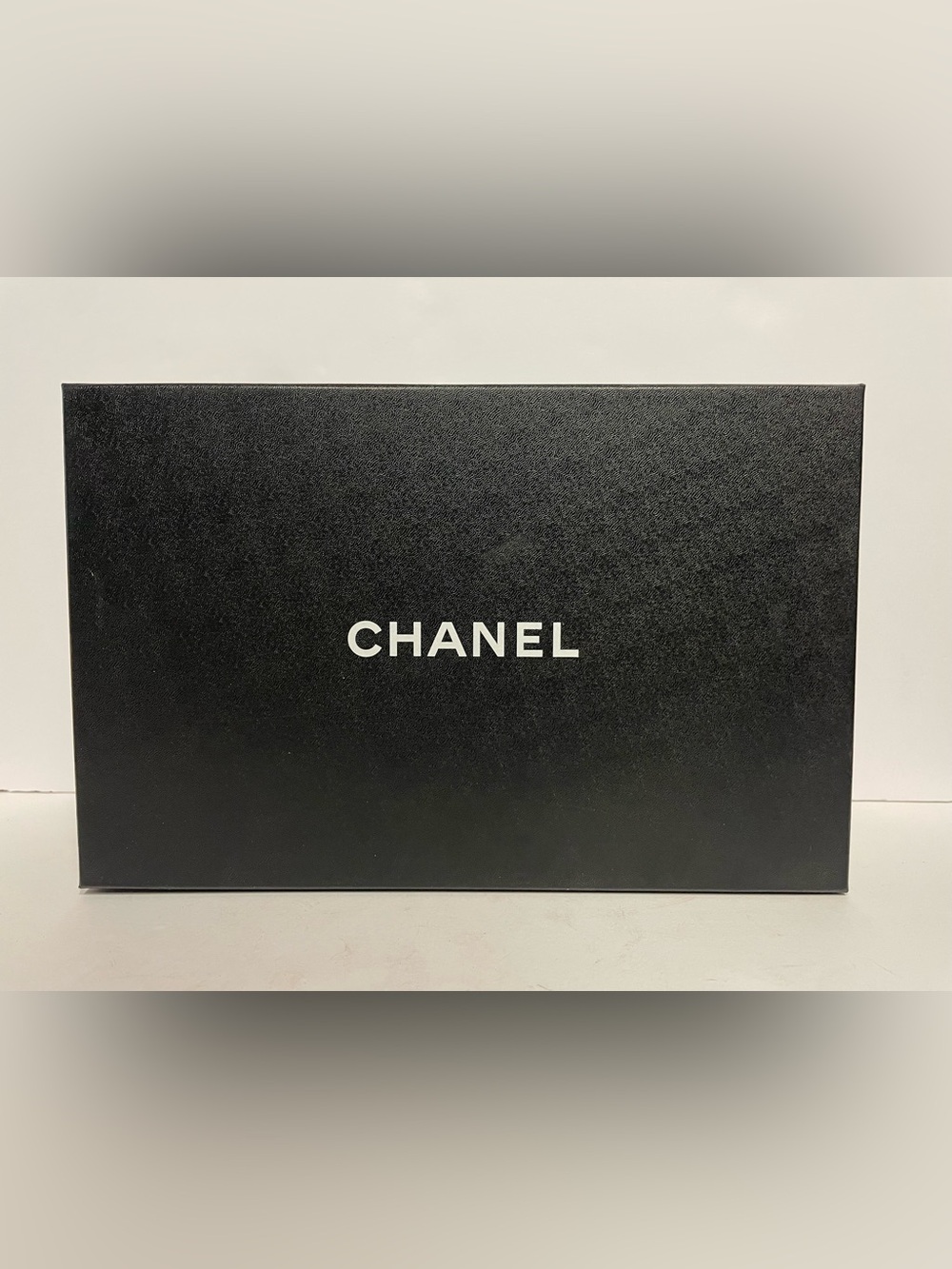 CHANEL empty shoe storage Box black with White Logo